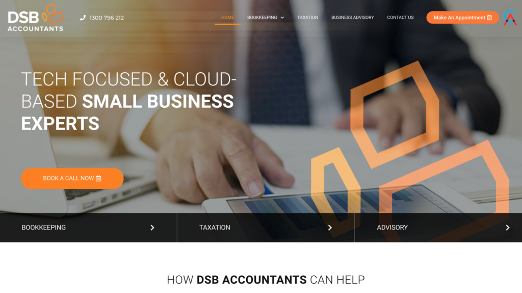 website design portfolio DSB Accountants