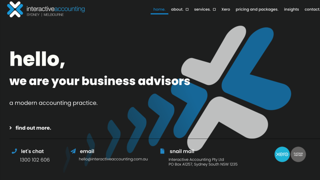 website design portfolio Interactive Accounting