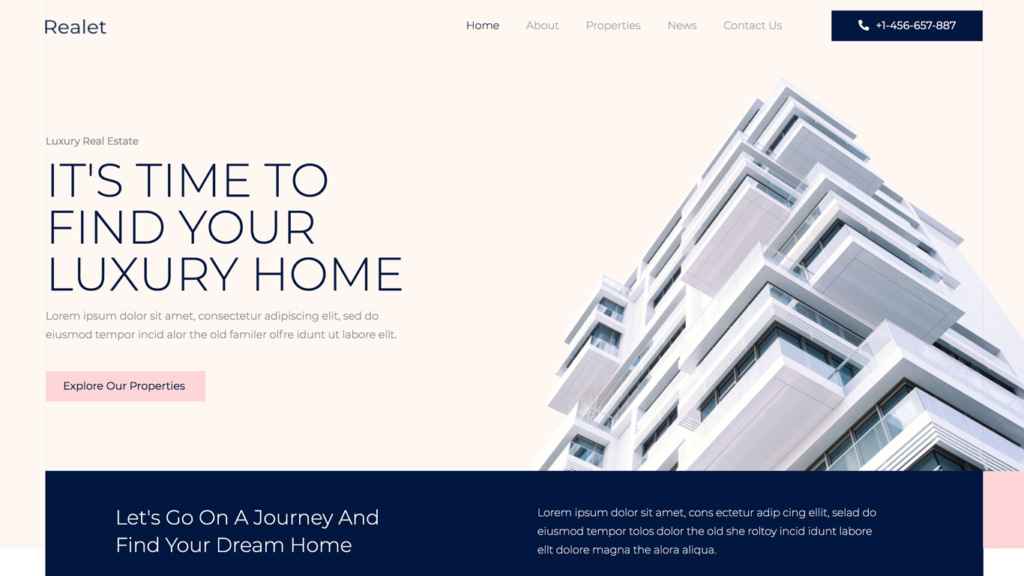 website design for a real estate business